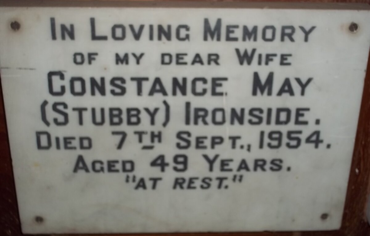 IRONSIDE Constance May -1954