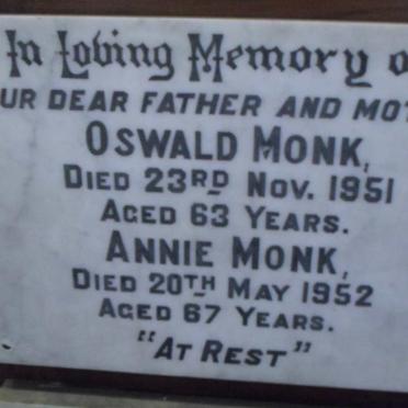 MONK Oswald -1951 &amp; Annie -1952
