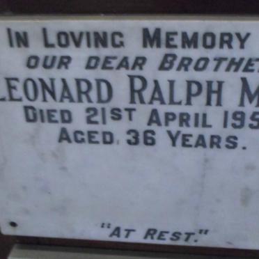 MONK Leonard Ralph -1953