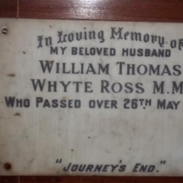ROSS William Thomas Whyte -1954