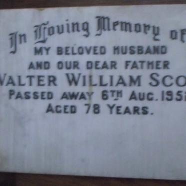 SCOTT Walter William -1952