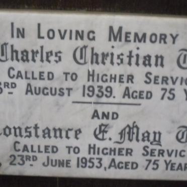 TAIT Charles Christian -1939 &amp; Constance Elizabeth May -1953