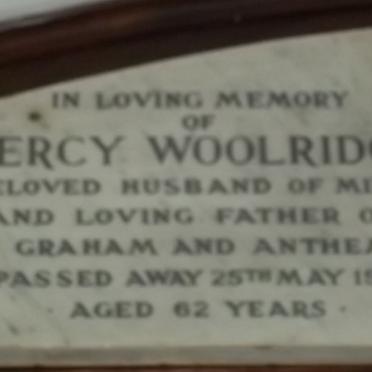 WOOLRIDGE Percy -1962