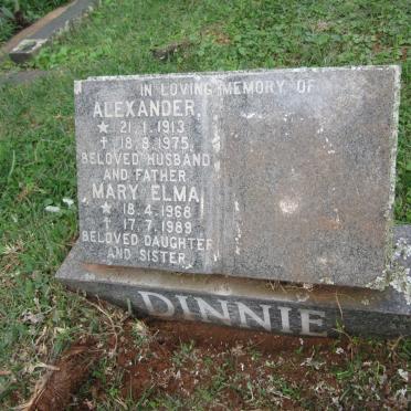 DINNIE Alexander 1913-1975 :: DINNIE Mary Elma 1968-1989