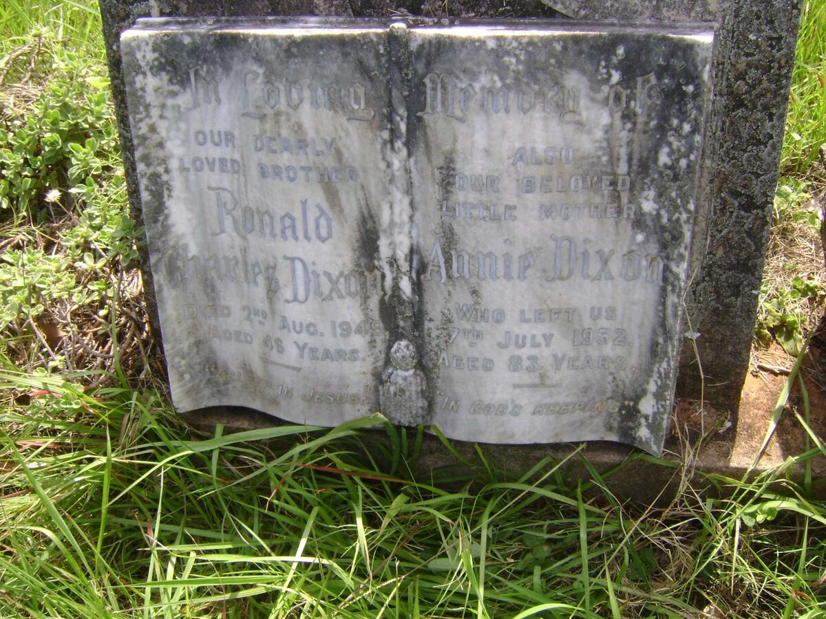 DIXON Annie -1952 :: DIXON Ronald Charles -1949