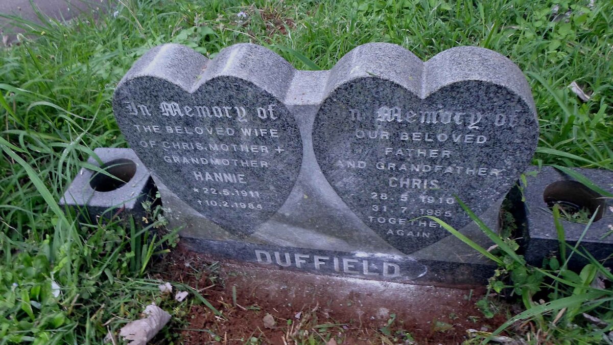 DUFFIELD Chris 1910-1985 &amp; Hannie 1911-1984