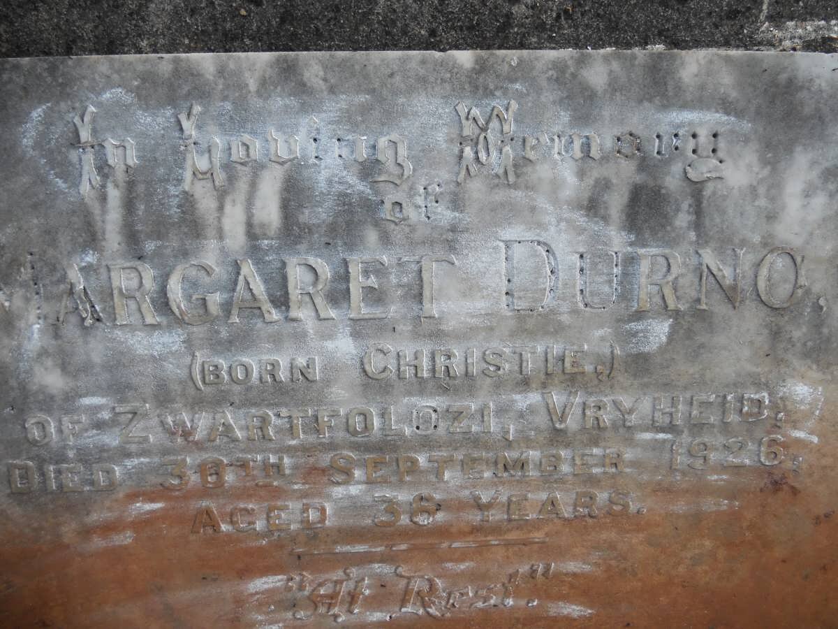 DURNO Margaret nee CHRISTIE -1926