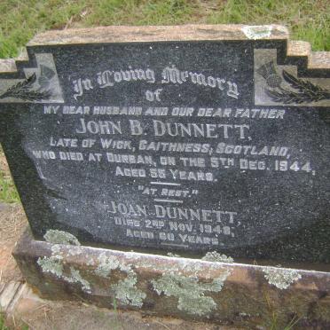 DUNNETT John B. -1944 &amp; Joan -1948