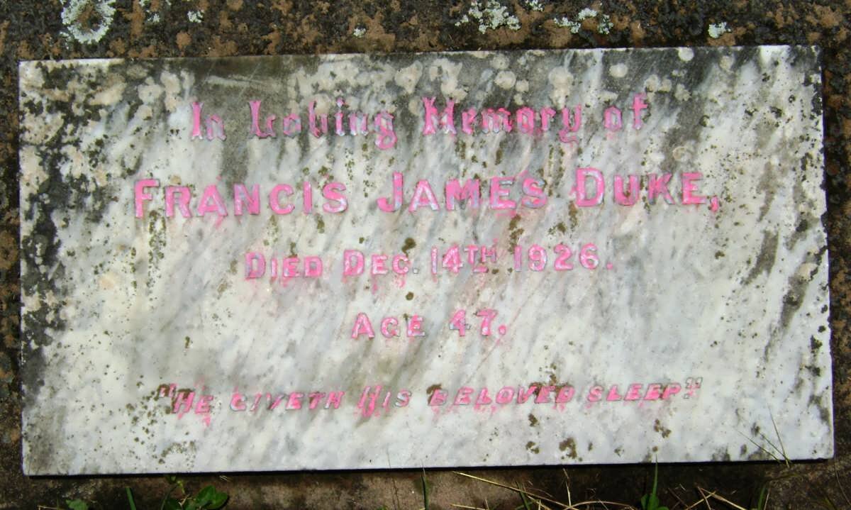 DUKE Francis James -1926