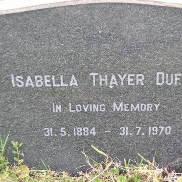 DUFFY Isabella Thayer 1884-1970