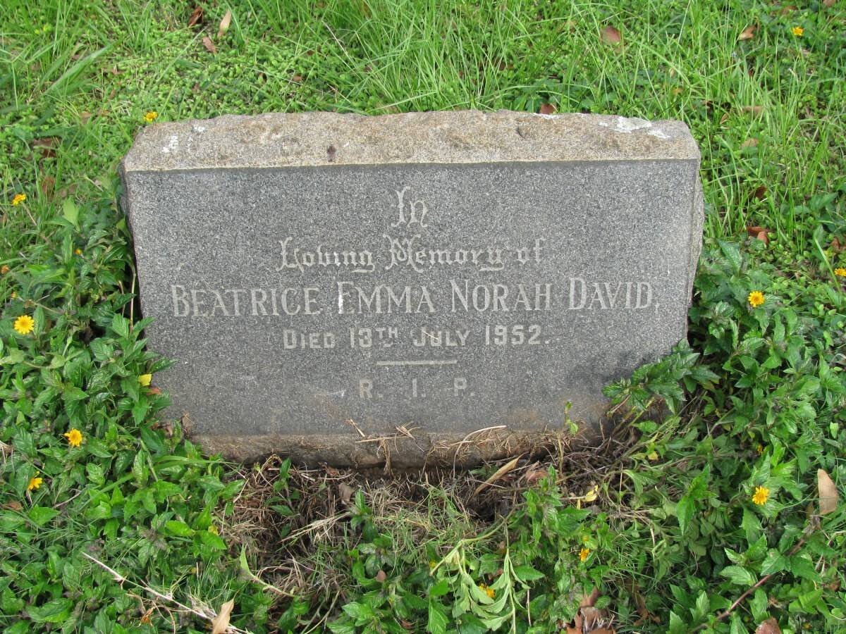 DAVID Beatrice Emma Norah -1952