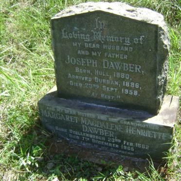 DAWBER Joseph 1880-1958 :: DAWBER Margaret Magdalene Henriette 1862-1965