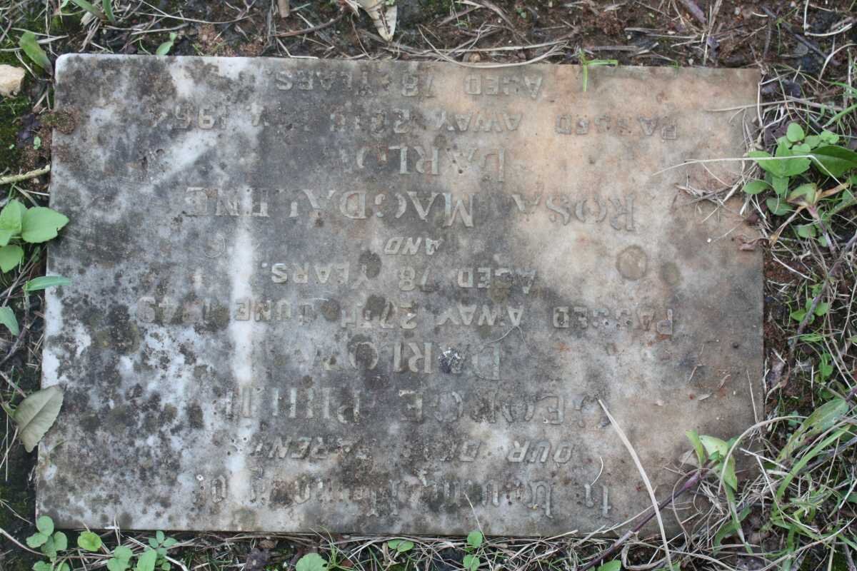 DARLOW George Philip -1949 &amp; Rosa Magdalene -1954