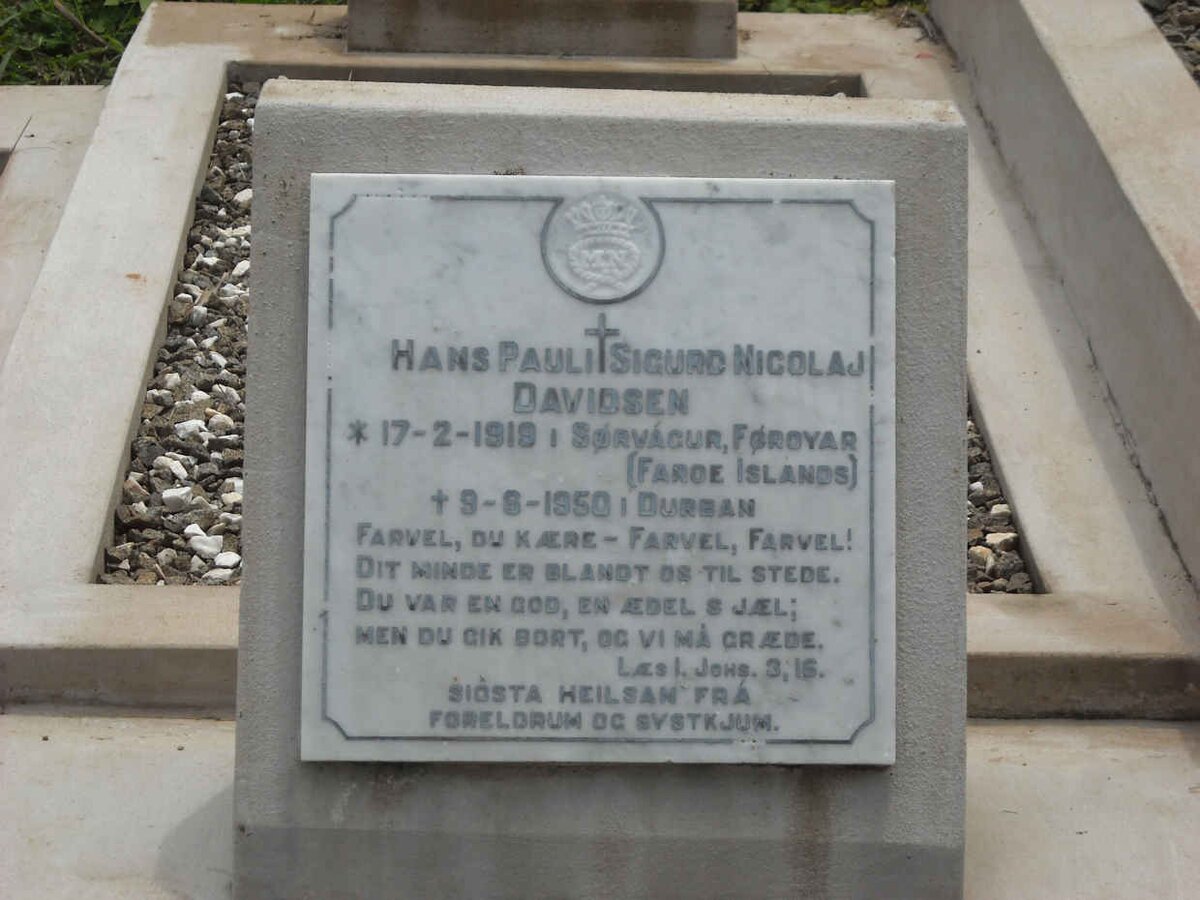 DAVIDSEN Hans Pauli Sigurd Nicolaj 1919-1950