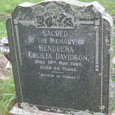 DAVIDSON Hendrena Cecilia -1940