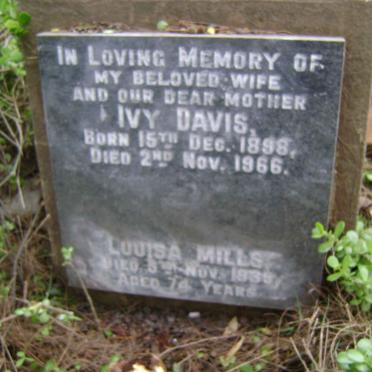 DAVIS Ivy 1898-1966 :: MILLS Louisa -1939