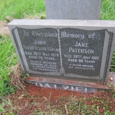DALZIEL John Anderson -1976 :: PATERSON Jane -1989
