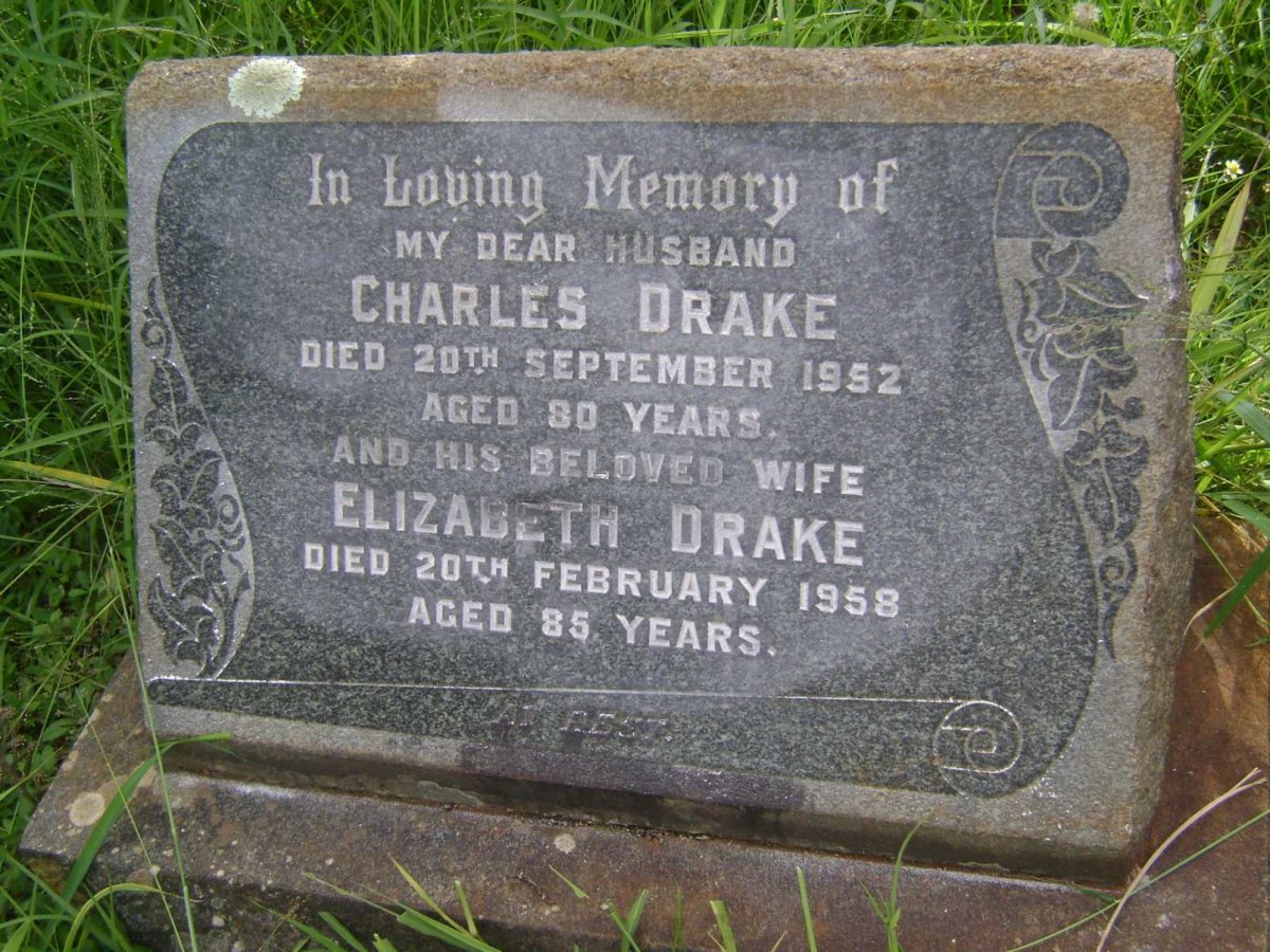DRAKE Charles -1952 &amp; Elizabeth -1958