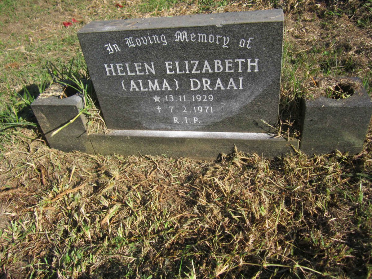 DRAAI Helen Elizabeth 1929-1971