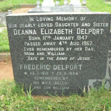 DELPORT Frederic 1918-1984 :: DELPORT Deanna Elizabeth 1947-1967