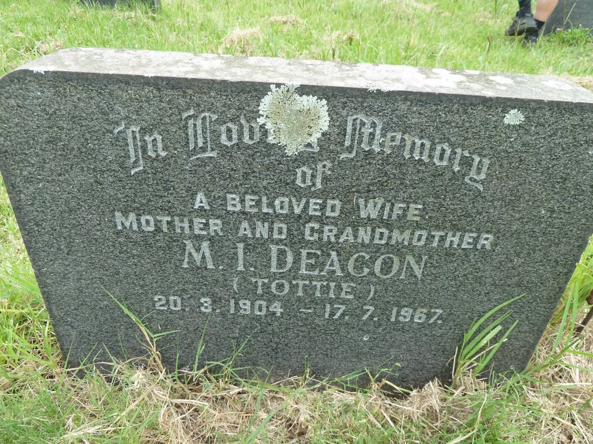 DEACON M.I. 1904-1967 :: Yvonne S. DEACON 1932-1974
