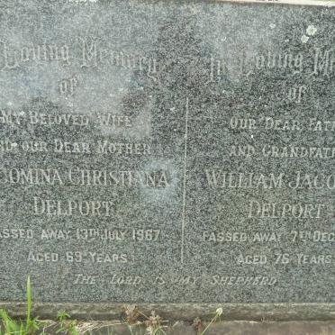 DELPORT William Jacobus 1891-1968 &amp; Jacomina Christina 1898-1967