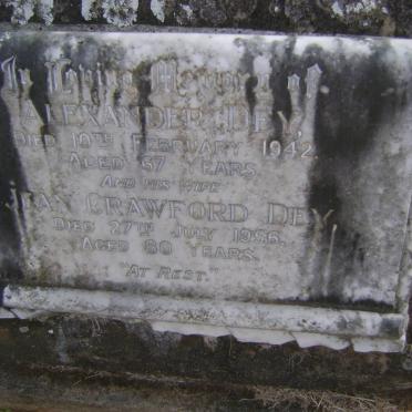 DEY Alexander -1942 &amp; Jean Crawford -1956