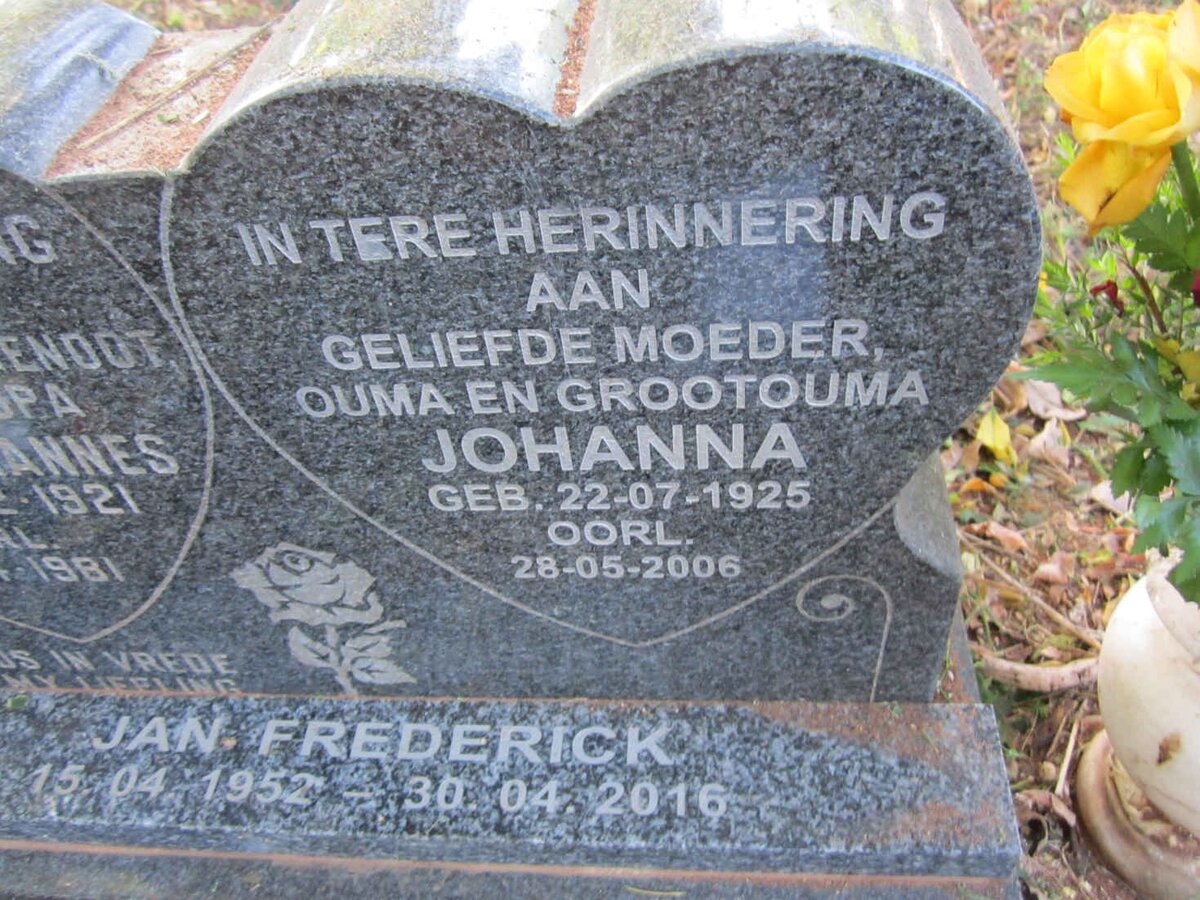 DEVENTER Johanna, van 1925-2006