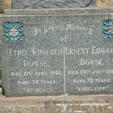 DOWSE Ernest Edward -1948 &amp; Ethel Winifred -1960