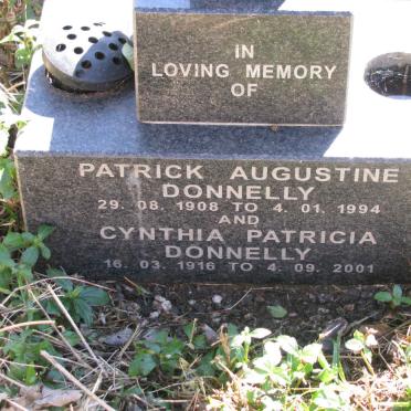 DONNELLY Patrick Augustine 1908-1994 &amp; Cynthia Patricia 1916-2001