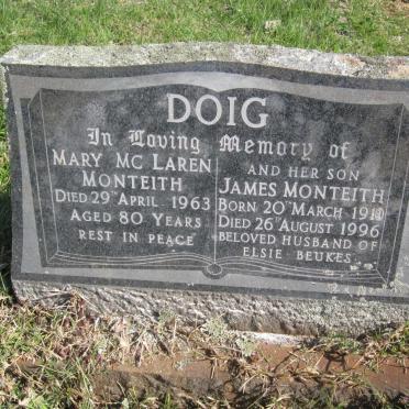 DOIG Mary McLaren Monteith -1963 :: DOIG James Monteith 1910-1996