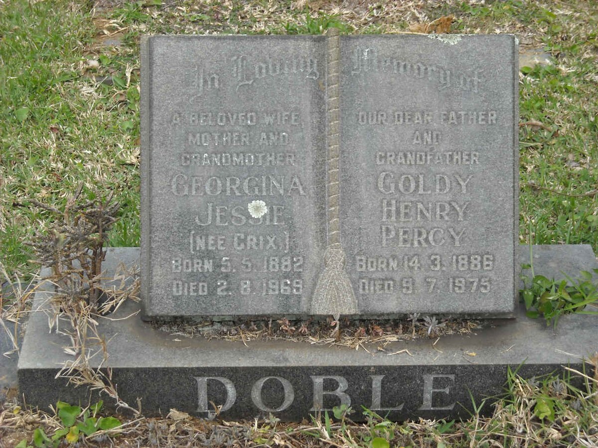 DOBLE Goldy Henry Percy 1886-1975 &amp; Georgina Jessie CRIX 1882-1969