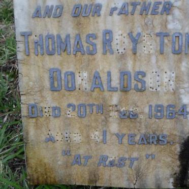 DONALDSON Thomas Royston -1964