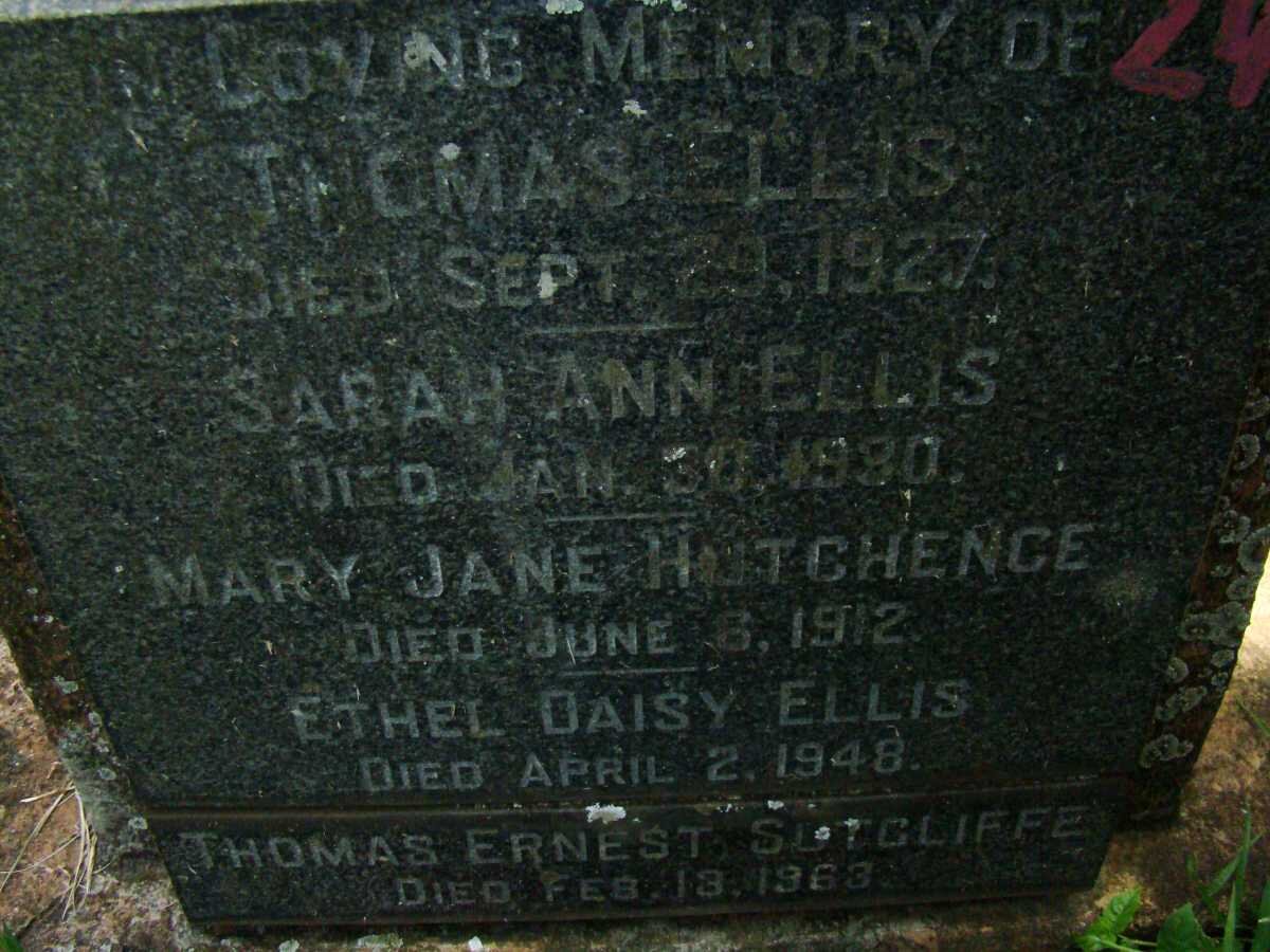 ELLIS ::  HUTCHENCE :: SUTCLIFFE