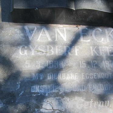 ECK Gysbert Keet, van 1898-1970 &amp; Johanna Mari? 1904-1974 