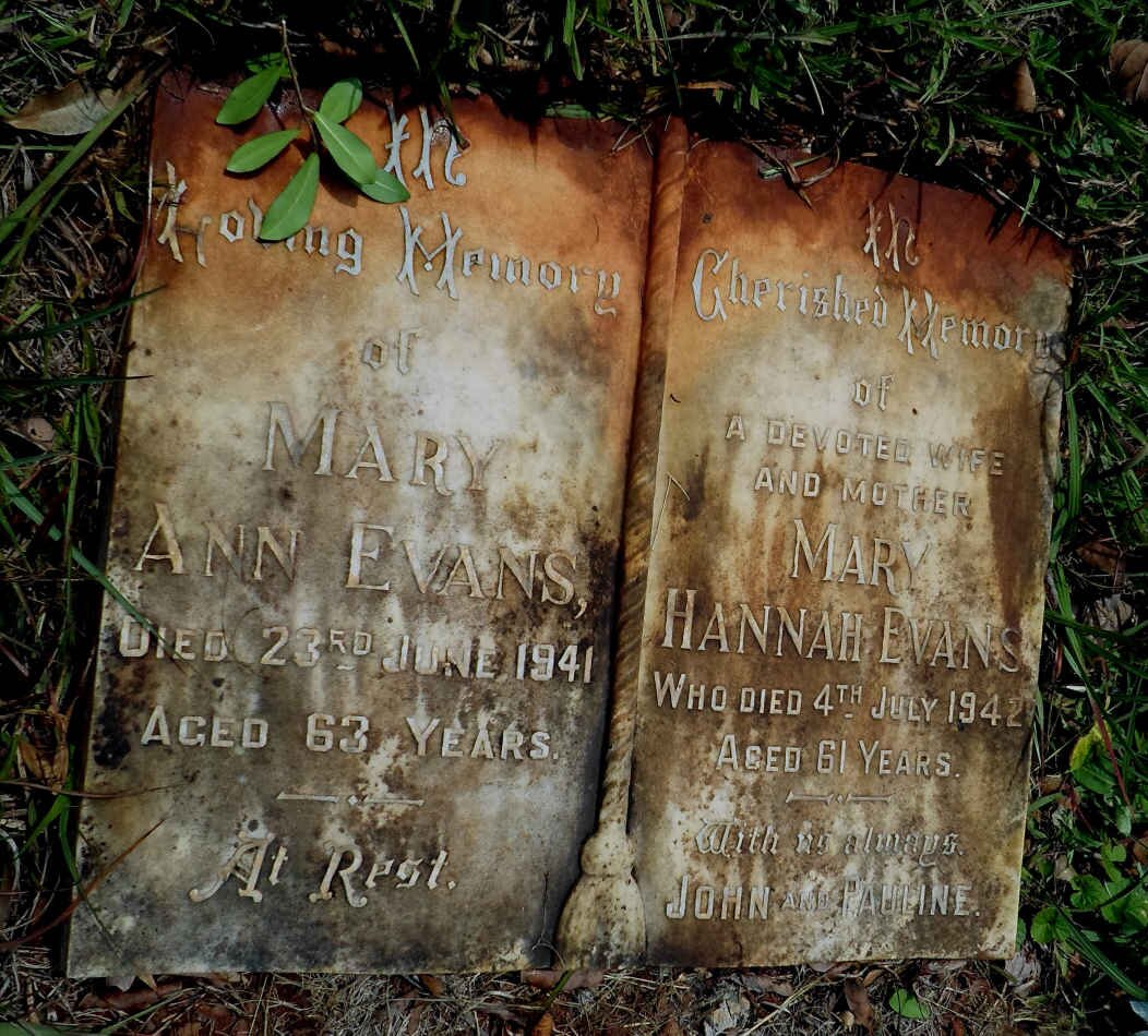 EVANS Mary Ann -1941 :: EVANS Mary Hannah -1942