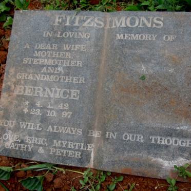 FITZSIMONS Bernice 1942-1997