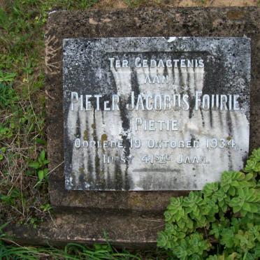 FOURIE Pieter Jacobus -1934
