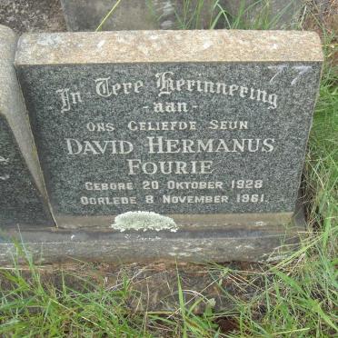 FOURIE David Hermanus 1928-1961