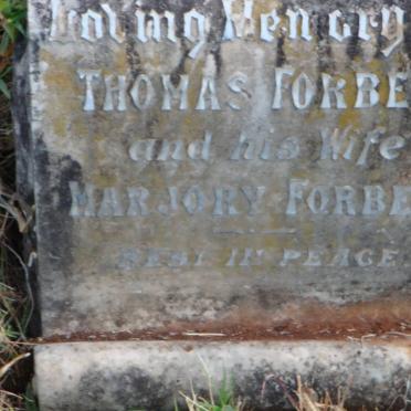 FORBES Thomas -1926 &amp; Marjory::FORBES Margaret Natlie -1926