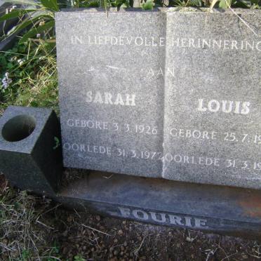 FOURIE Sarah 1926-1972 :: FOURIE Louis 1961-1972