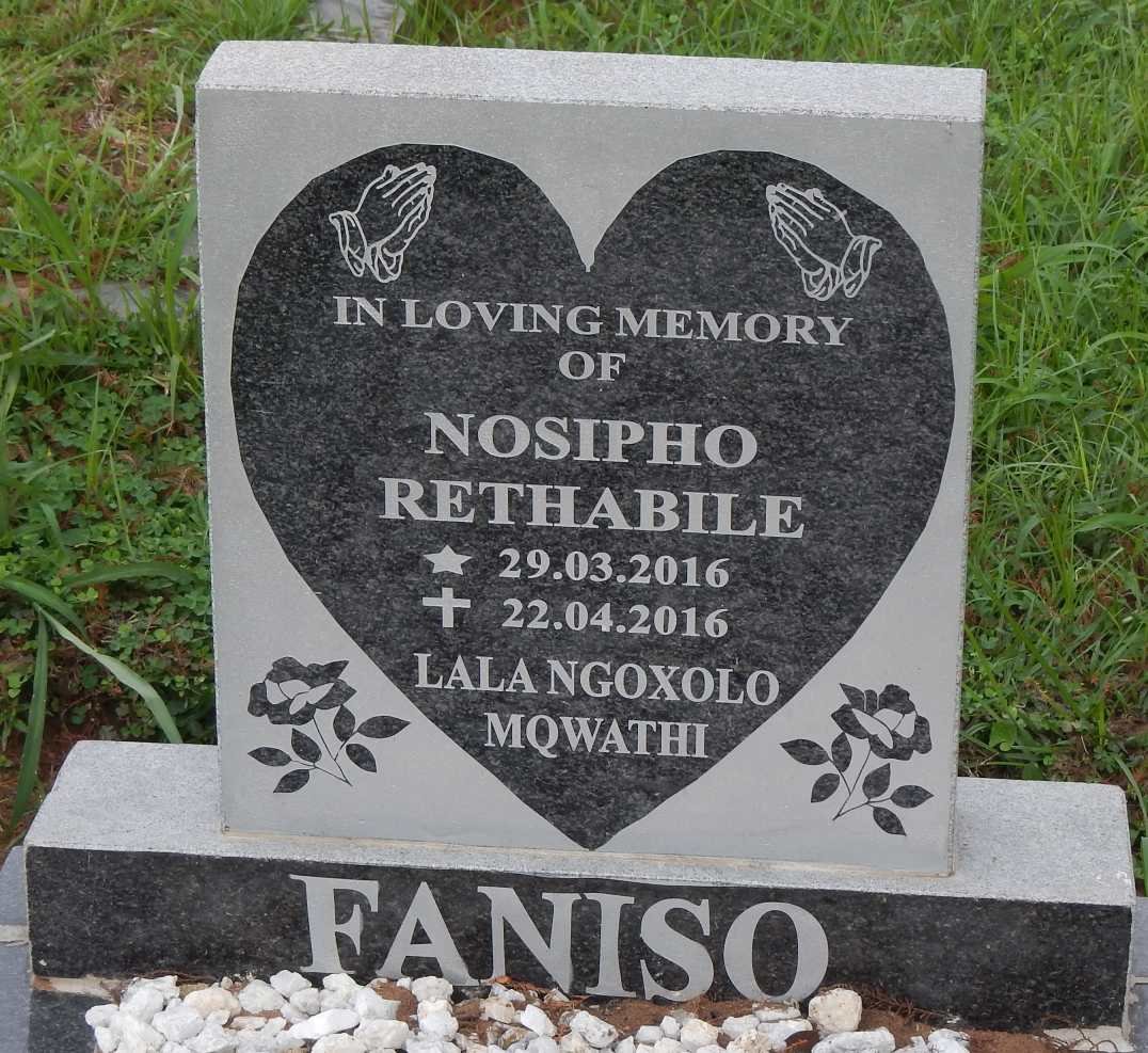FANISO Nosipho Rethabile 2016-2016
