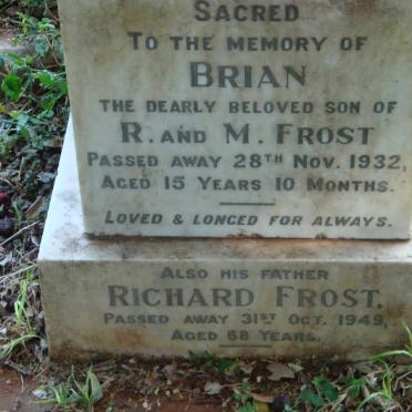 FROST Richard -1949 &amp; May -1959 :: FROST Brian -1932