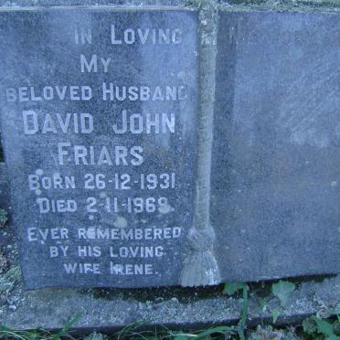 FRIARS David John 1931-1969