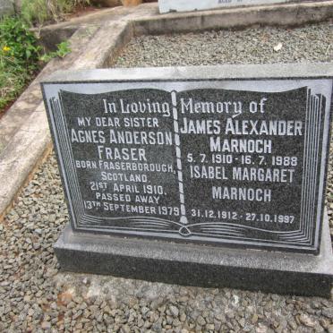 FRASER Agnes Anderson 1910-1979 :: MARNOCH James Alexander 1910-1988 &amp; Isabel Margaret 1912-1997