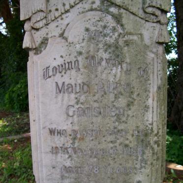 GADSDEN Maud Alice 1890-1968 :: SWIRES Alice Mary -1919 :: GADSDEN Sydney Bartle -1953 :: RHODES Elizabeth Charlotte -1932