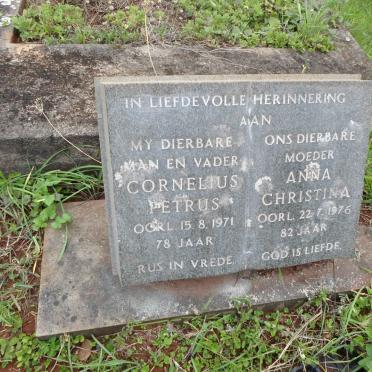 GROBBELAAR Cornelius Petrus -1971 &amp; Anna Christina -1976