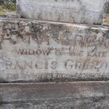 GRIGSON Anna 1852-1926 :: GRIGSON Marion -1952