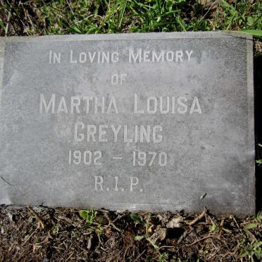 GREYLING Martha Louisa 1902-1970