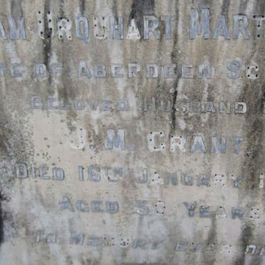 GRANT William Urquhart Martin -1931